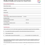Child Travel And Medical Consent Form