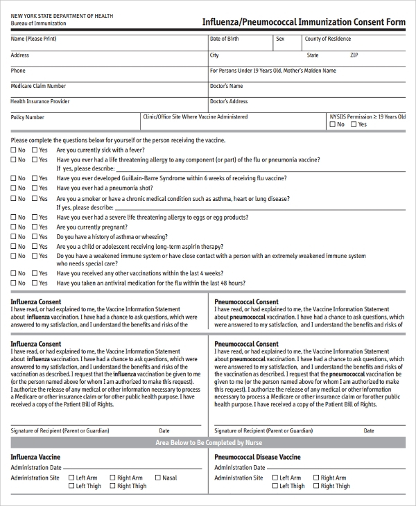 Pneumonia Consent Form