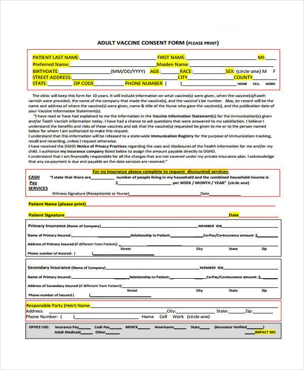 Cdc Hepatitis A Vaccine Consent Form