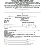 Travel Consent Form For Minor Pdf
