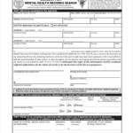 Consent For Mental Health Records Search Form