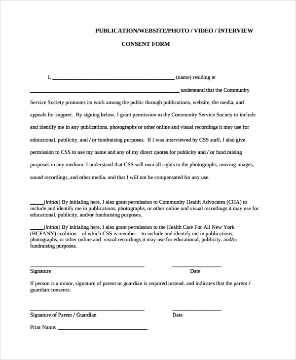 Interview Consent Form Example