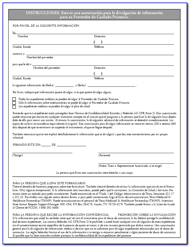 Dental Extraction Consent Form In Spanish