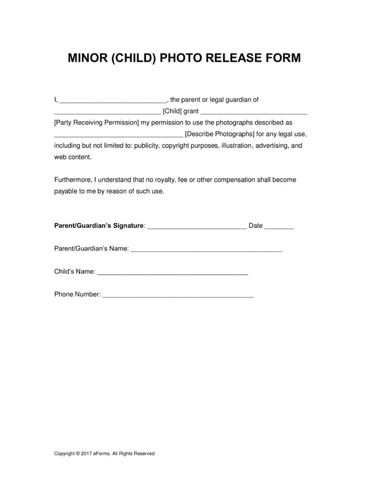 Photo Release Consent Form Pdf