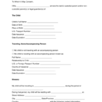 Minor Traveling Consent Form