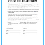 Video Consent Release Form Template