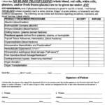 Jehovah Witness Consent Form