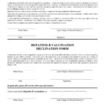 Hepatitis B Vaccine Consent Declination Form