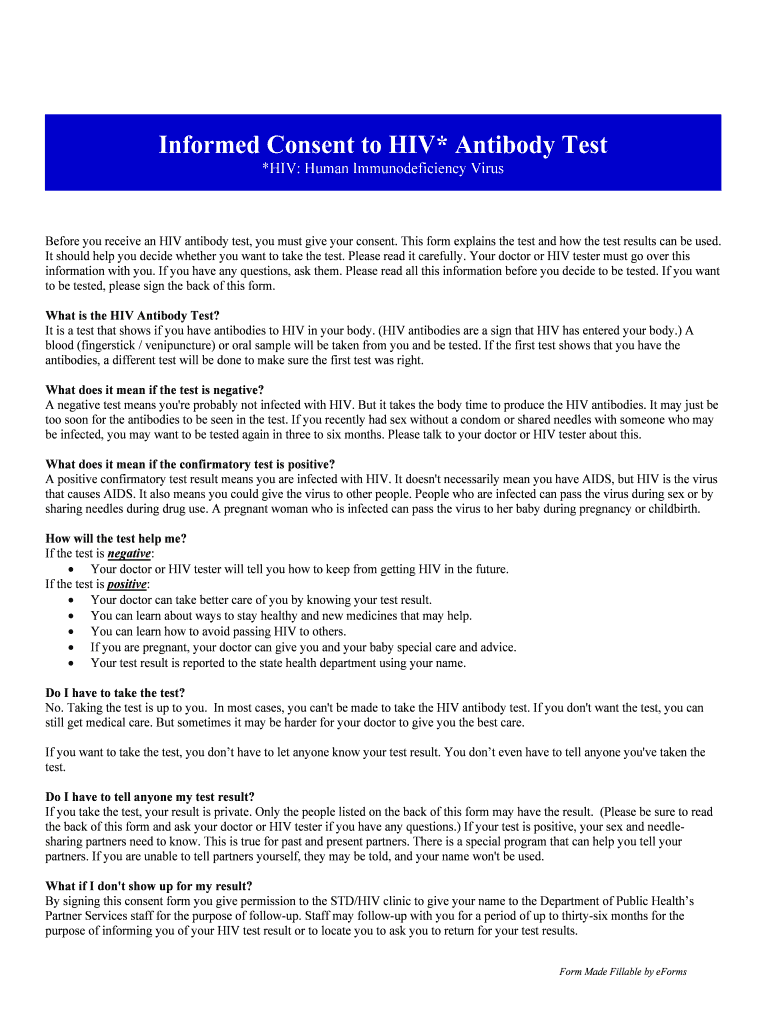 Consent Form For Monoclonal Antibodies