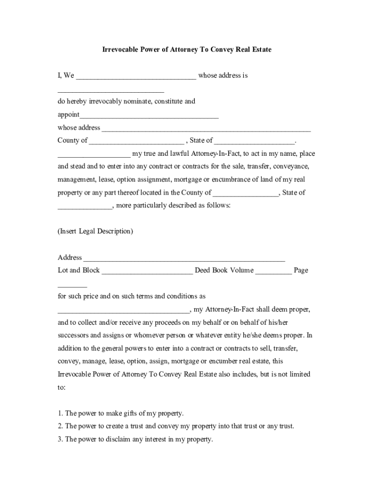 Irrevocable Consent Form Real Estate