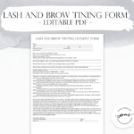 Eyelash And Eyebrow Tinting Consent Form