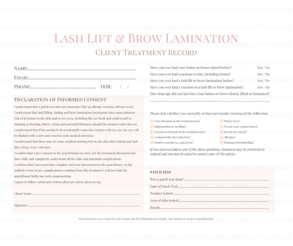 Brow Lift Consent Form