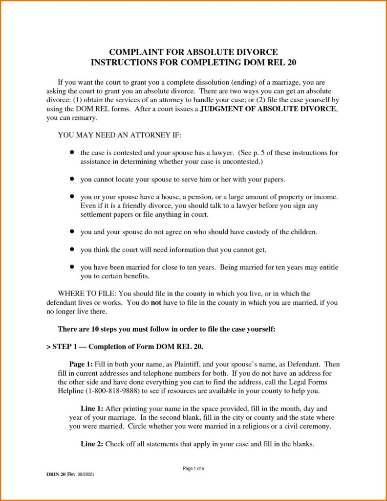 Maryland Mutual Consent Divorce Form