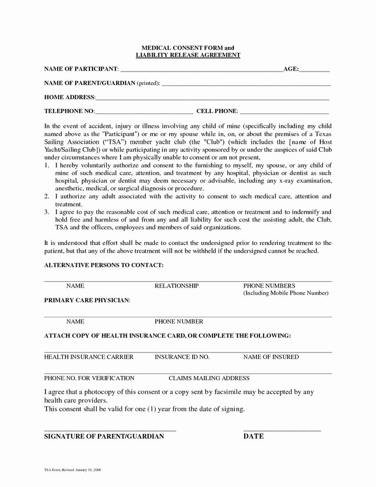 Consent To Rate Form