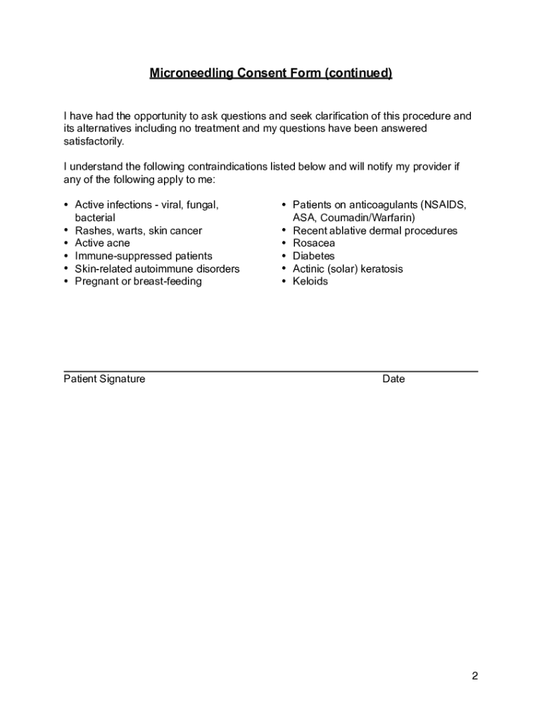 Bellus Medical Skinpen Consent Form