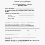 Notary Printable Child Travel Consent Form