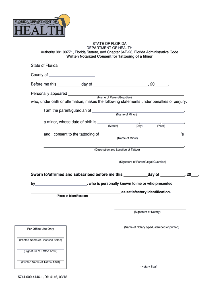 Florida Department Of Health Consent Form