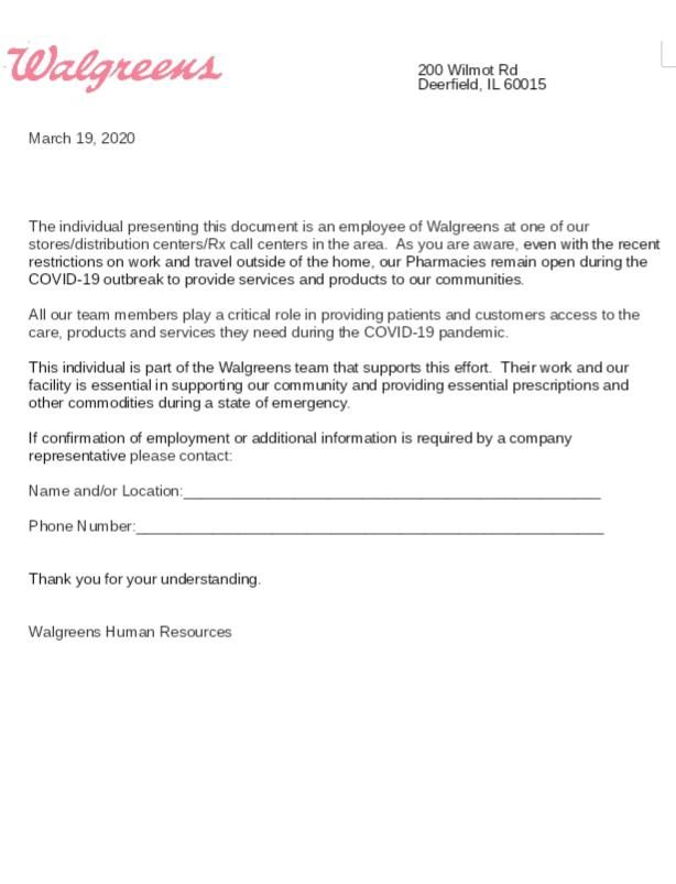 Walgreens Covid 19 Consent Form