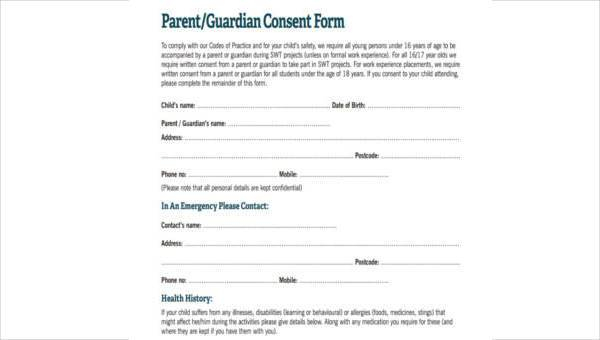 How To Make A Parent Consent Form