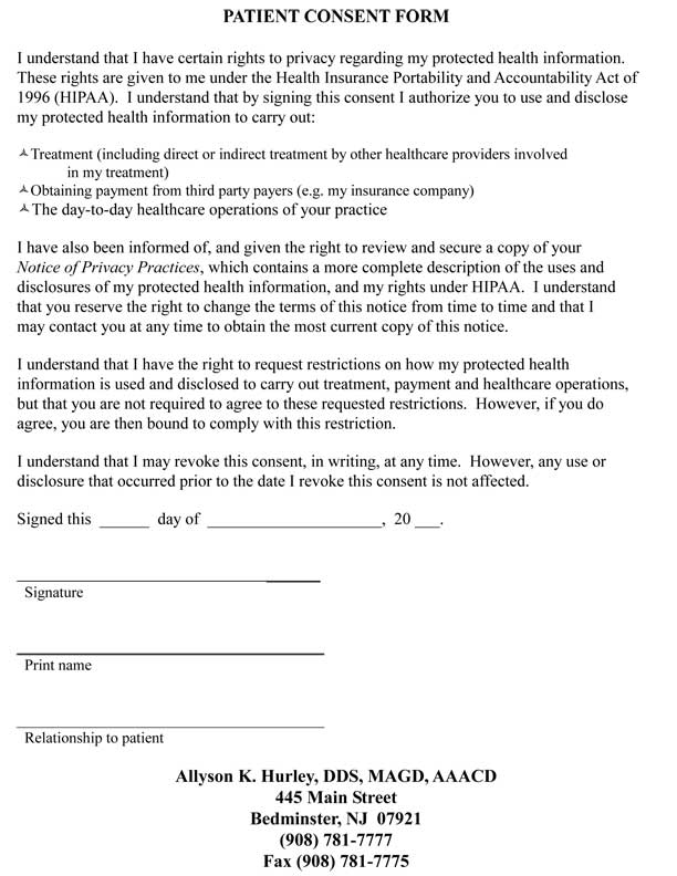 Snap On Smile Consent Form