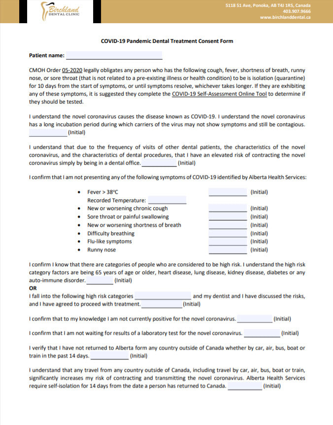 Sdf Consent Form