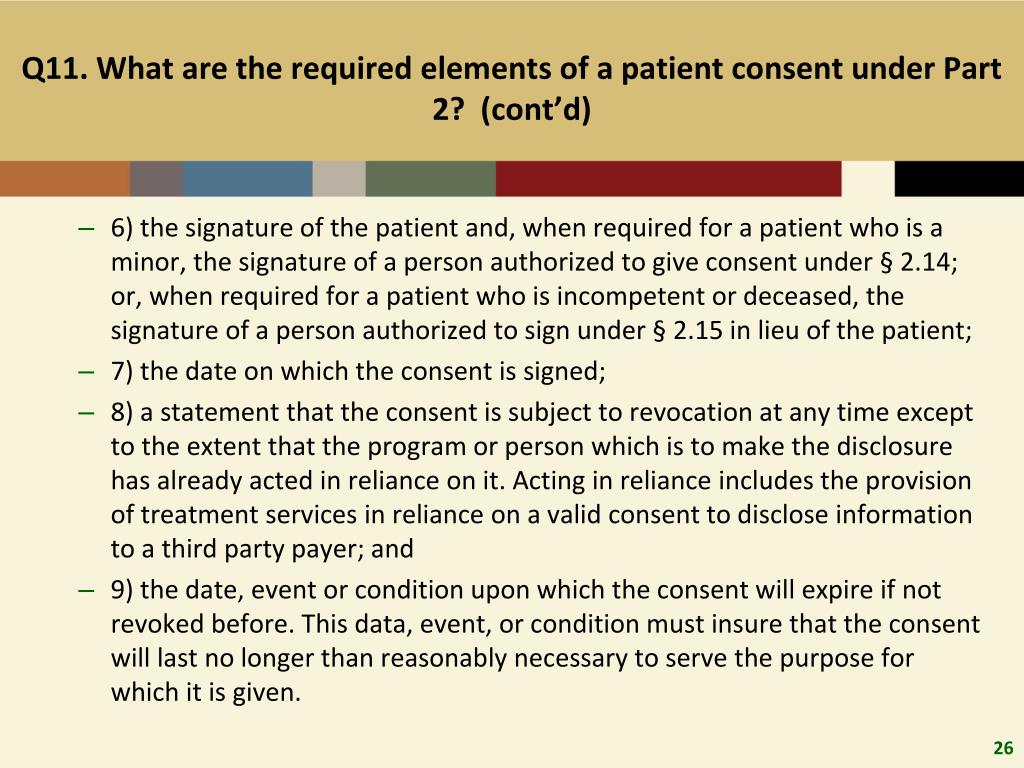 42 Cfr Part 2 Consent Form Sample