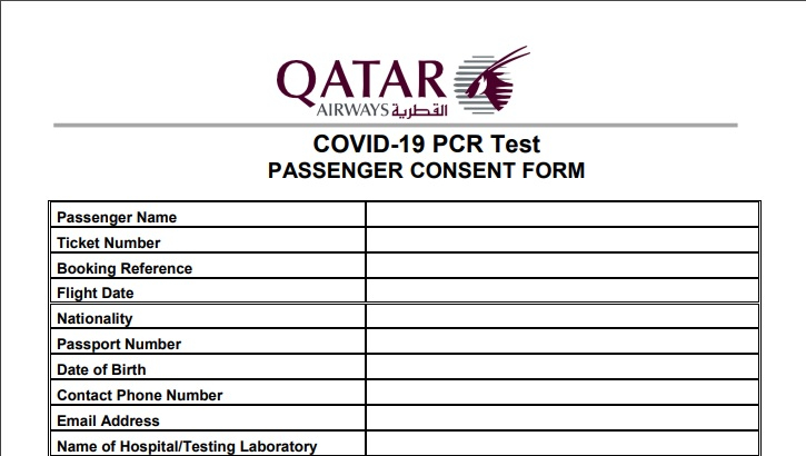 Passenger Consent Form Qatar Airways