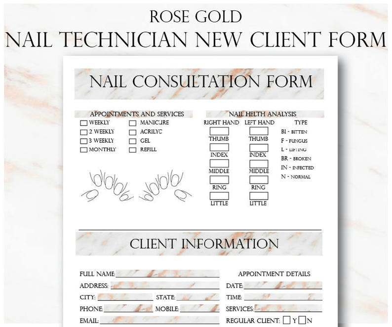 Consent Form For Nail Technician