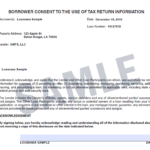 Taxpayer Consent Form Mortgage