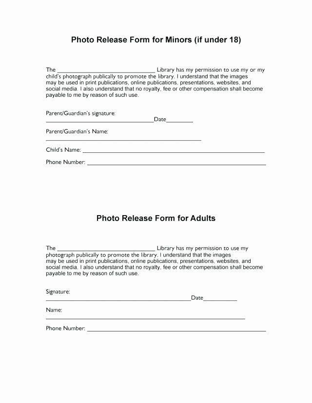 Consent Photography Form For Social Media