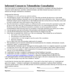Example Of Telehealth Consent Form