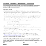 Zoom Telehealth Consent Form