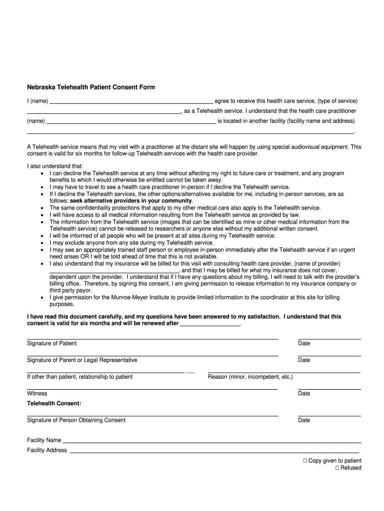 Telehealth Informed Consent Form Psychotherapy Pdf