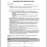 Telehealth Informed Consent Form Psychotherapy California