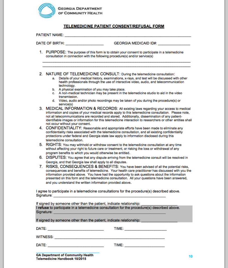 Telehealth Informed Consent Form Psychotherapy California