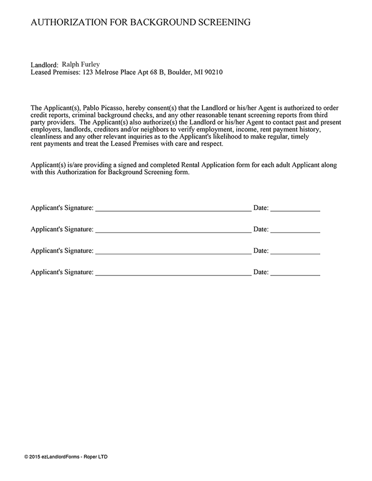 Tenant Credit Check Consent Form