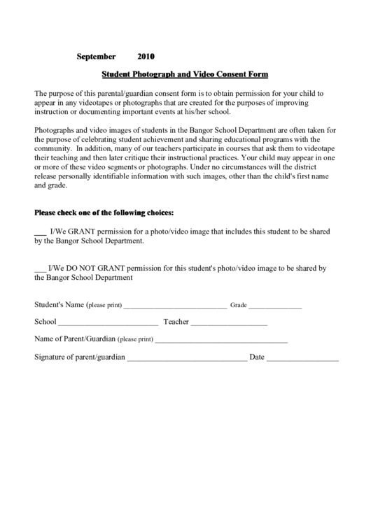 Use Of Consent Form Belmont