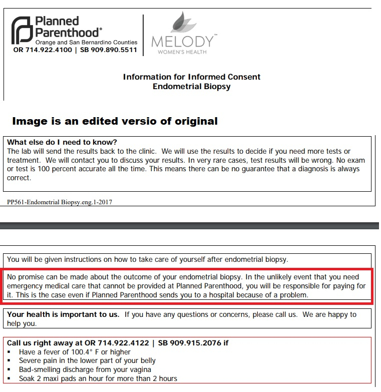 Planned Parenthood Consent Forms