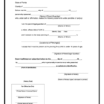 Notarized Florida State Minor Piercing Consent Form