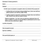 Ct Private Land Consent Form