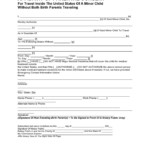Parental Consent To Travel Form