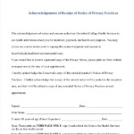 Hipaa Acknowledgement And Consent Form Template