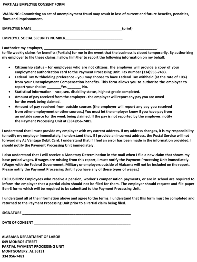 Employee Monitoring Consent Form