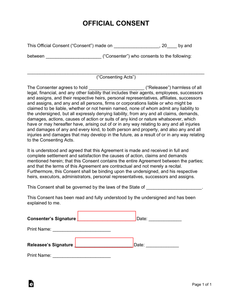Medical Procedure Consent Form Template