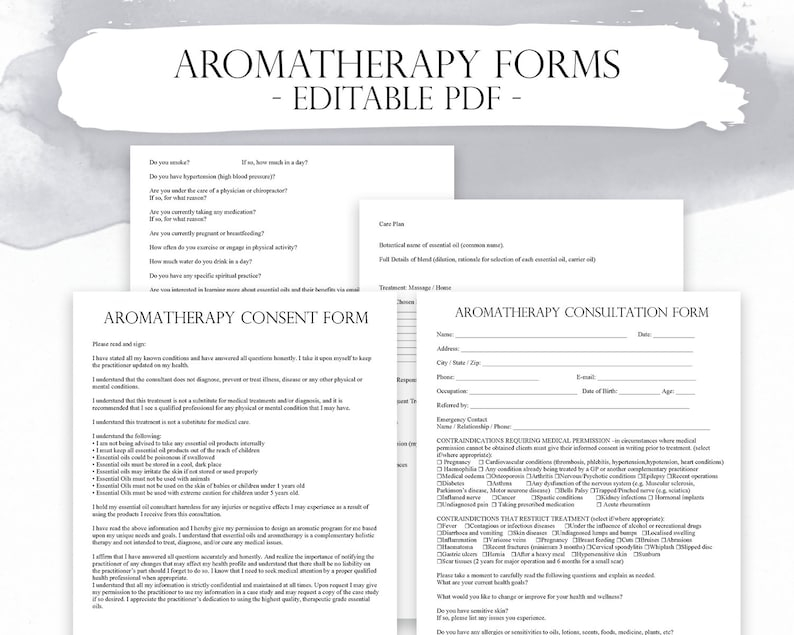 Aromatherapy Consent Form