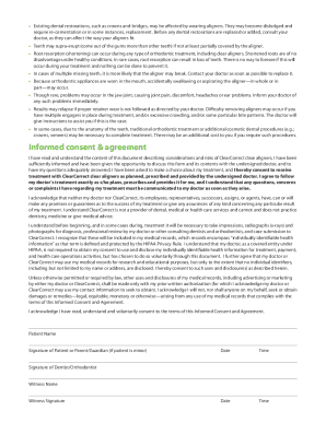 Clear Aligner Consent Form