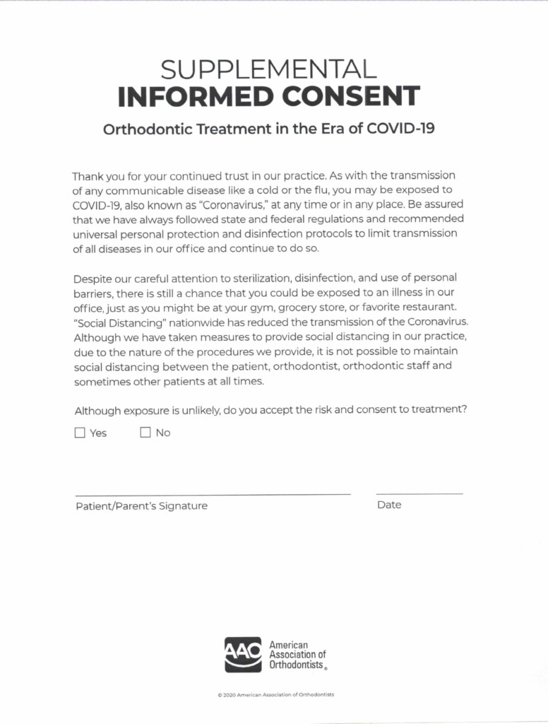 Covid Consent Form For Students
