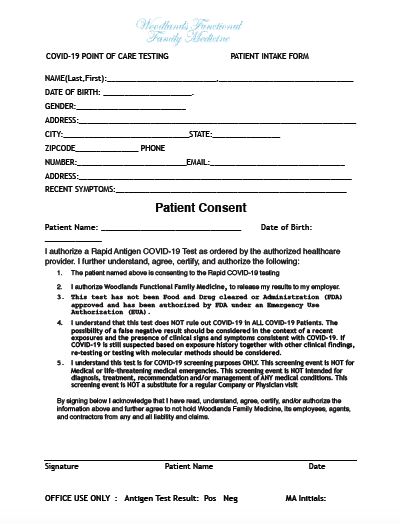 Covid-19 Consent Form Template