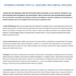 Dental Consent Forms For Dentures