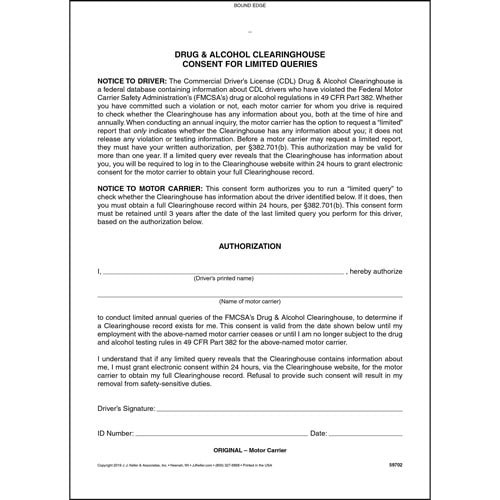 Drug And Alcohol Clearinghouse Consent Form